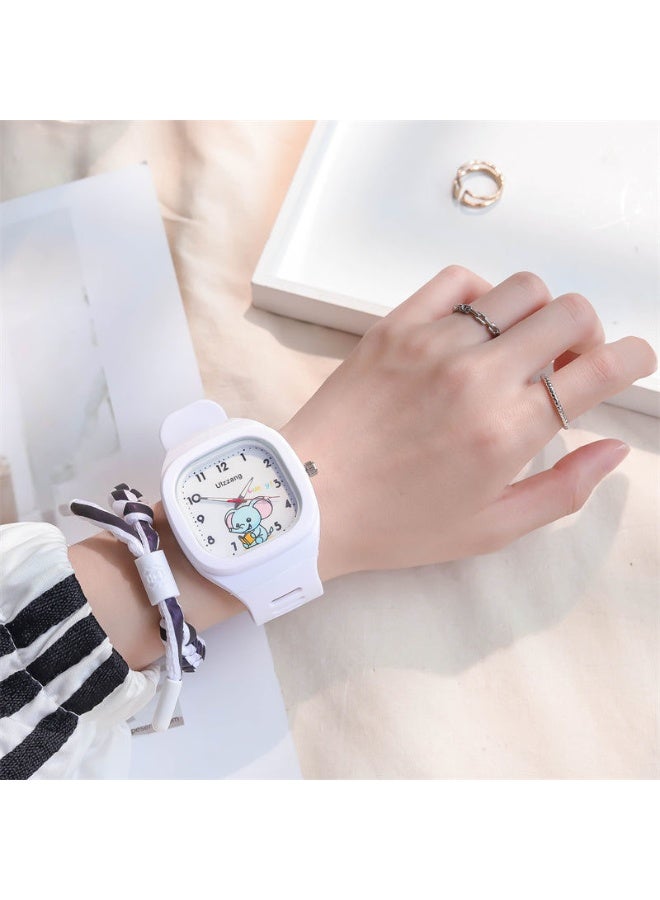 4 قطع من ساعات الأطفال، ساعة رياضية رقمية كرتونية جميلة من السيليكون، أفضل هدية للفتيات من سن 3 إلى 11 عامًا، تعليم الوقت سهل القراءة بوضوح في الليل - Image 5